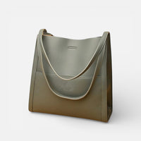 Hanna | Damen Schultertasche Großes Hauptfach Elegant Schlicht Modern in Grün