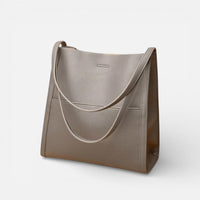 Hanna | Damen Schultertasche Großes Hauptfach Elegant Schlicht Modern in Grau