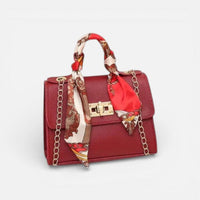 Chloé | Damen Schultertasche Tuchgriff Kettenriemen Elegant Luxe Statement in Rot