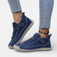 Laura | Damen Orthopädische Sneaker Klettverschluss Schnürung Komfort in Blau