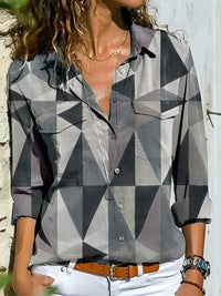 Kathleen | Damen Bluse Kreativ Schick Modern Statement Elegant Feminin in Grau