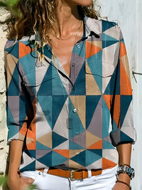 Kathleen | Damen Bluse Kreativ Schick Modern Statement Elegant Feminin in Orange