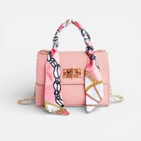 Chloé | Damen Schultertasche Tuchgriff Kettenriemen Elegant Luxe Statement in Rosa