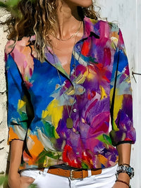 Kathleen | Damen Bluse Kreativ Schick Modern Statement Elegant Feminin in Lila