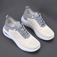 Ingrid | Damen Plateau Sneaker mit Schnürung in Grau