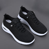Ingrid | Damen Plateau Sneaker mit Schnürung in Schwarz