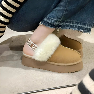 Isolierte Hausschuhe mit Plattformsohle