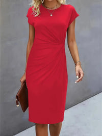 Isabella | Festliches Kurzarm-Midikleid in Rot