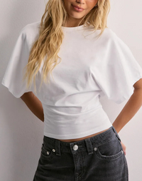 Isidora | Damen Oversized Kurzarm T-Shirt in Weiß