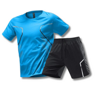Jan | Herren Sport Set Atmungsaktiv in Hellblau
