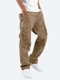Jay | Herren Cargo-Hose mit Taschen Kordelzug in Braun