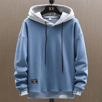 Jens | Herren Lässiger Zwei-Ton Hoodie in Blau