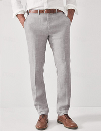 Jero | Herren Elegante Freizeithose Schmale Passform in Hellgrau