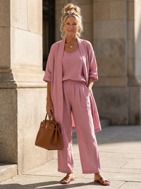 Johanna | Vielseitiges Dreiteiliges Set in Rosa
