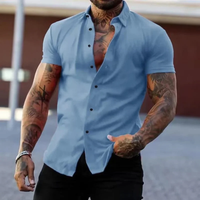 Joris | Herren Schlichtes Vielseitiges Sommerhemd in Hellblau