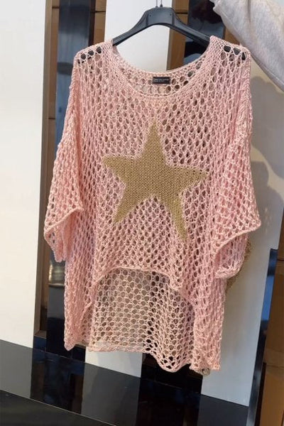 Jenta | Elegantes Strick-Sternen-Shirt