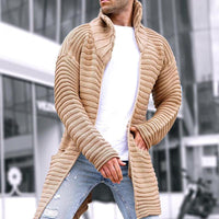 Mason | Herren Cardigan mit Stehkragen und Taschen in Beige