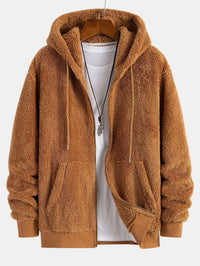 Raydel - Plüsch-Winterjacke für Herren in Braun