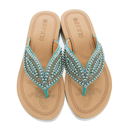Perla | Stilvolle Perlensandalen in Übergröße für Damen