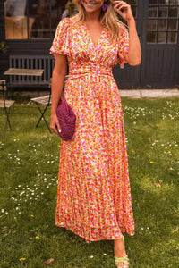 Bianca™ - Elegantes Langkleid mit V-Ausschnitt in Orange