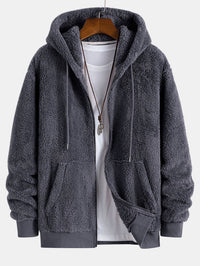 Raydel - Plüsch-Winterjacke für Herren in Grau
