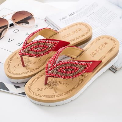 Perla | Stilvolle Perlensandalen in Übergröße für Damen