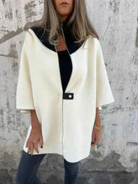 Corana - Stehkragenjacke mit halbem Reißverschluss in Weiß