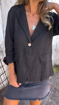 Ellie™ - Minimalistischer Blazer in Schwarz (Fast ausverkauft)