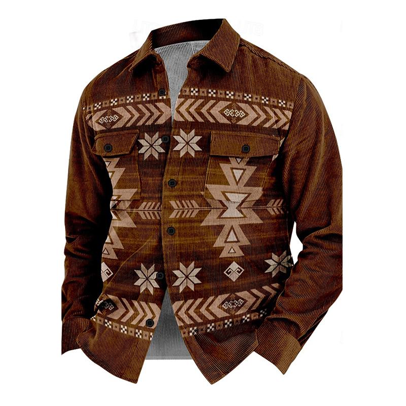 Geknöpfte Jacke mit Kragen für Herren