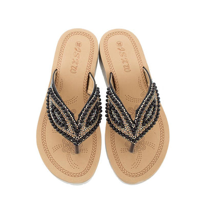 Perla | Stilvolle Perlensandalen in Übergröße für Damen