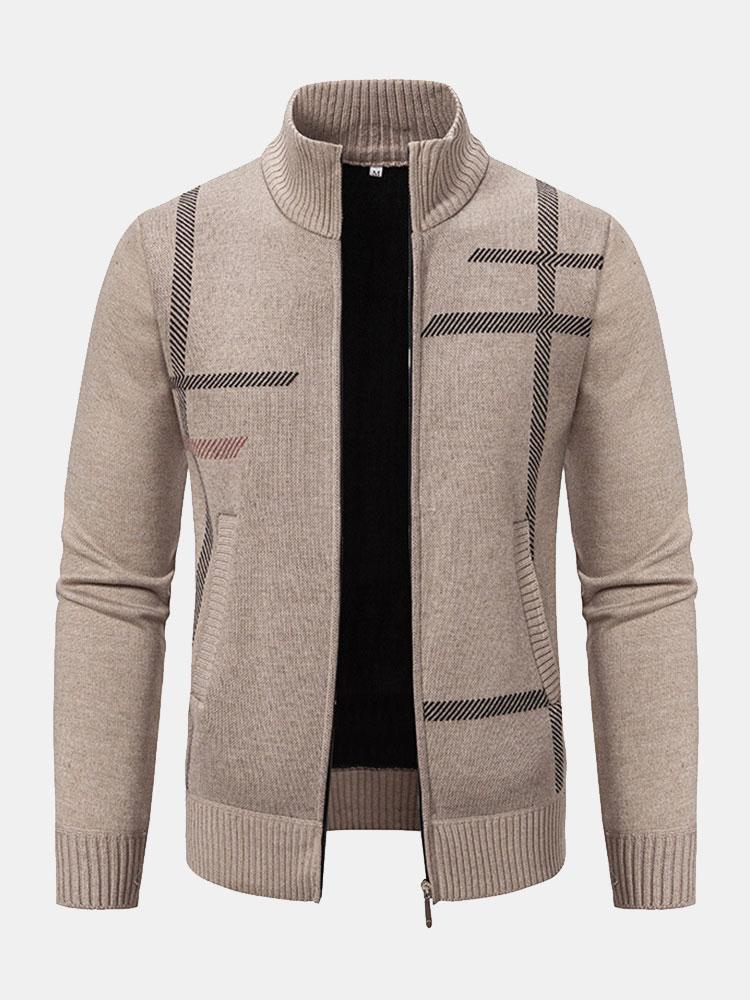Sten | Herren Strickjacke mit Stehkragen