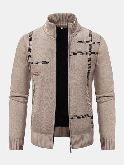 Sten | Herren Strickjacke mit Stehkragen