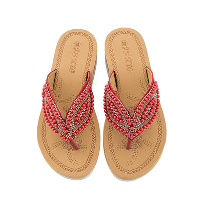 Perla | Stilvolle Perlensandalen in Übergröße für Damen