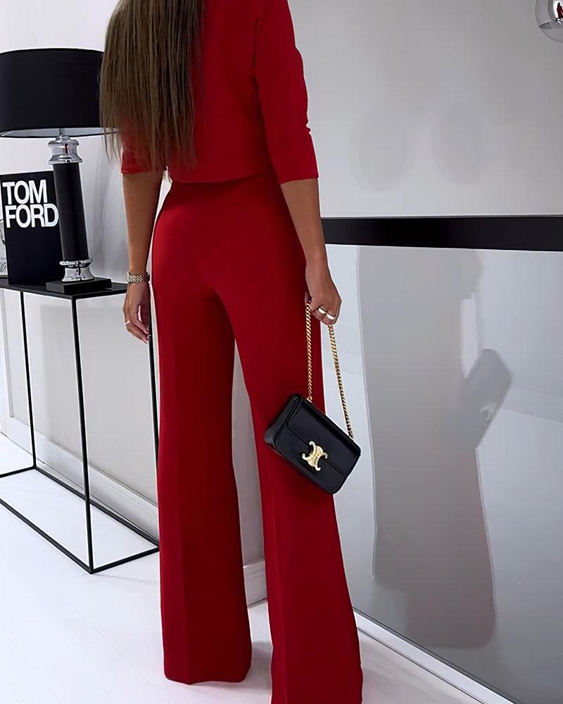 Fudus | Elegantes Freizeit Satz (oberteil + Hose)