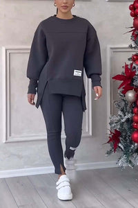 Comfy Oversized Sweatsuit in Dunkelgrau