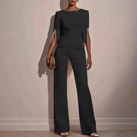 Céleste | Damen Jumpsuit Hochzeit Elegant Festlich Modern Business in Schwarz