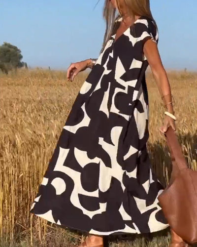 Kleid mit Abstraktem Muster für Damen