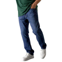 Kai | Herren Lockere Straight-Leg Jeans in Dunkelblau