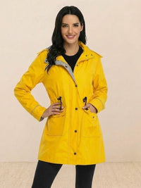 Karin | Damen Wasserabweisende Windbreaker Regenjacke in Gelb