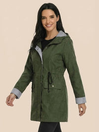 Karin | Damen Wasserabweisende Windbreaker Regenjacke in Olive