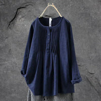 Damen Tunika Festliche Bluse in Marineblau