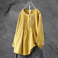 Damen Tunika Festliche Bluse in Gelb
