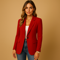 Karina | Damen Einreiher Blazer in Rot