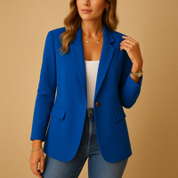 Karina | Damen Einreiher Blazer in Blau