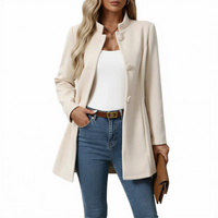 Karoline | Langer Eleganter Trenchcoat in Creme