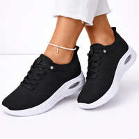 Kassandra | Damen Leichte Schnür Sneaker in Schwarz
