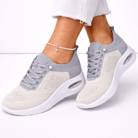 Kassandra | Damen Leichte Schnür Sneaker in Grau