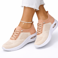 Kassandra | Damen Leichte Schnür Sneaker in Beige