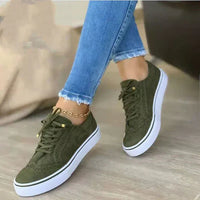 Katarina | Damen Schnürer Sneaker in Grün