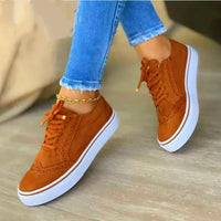 Katarina | Damen Schnürer Sneaker in Braun